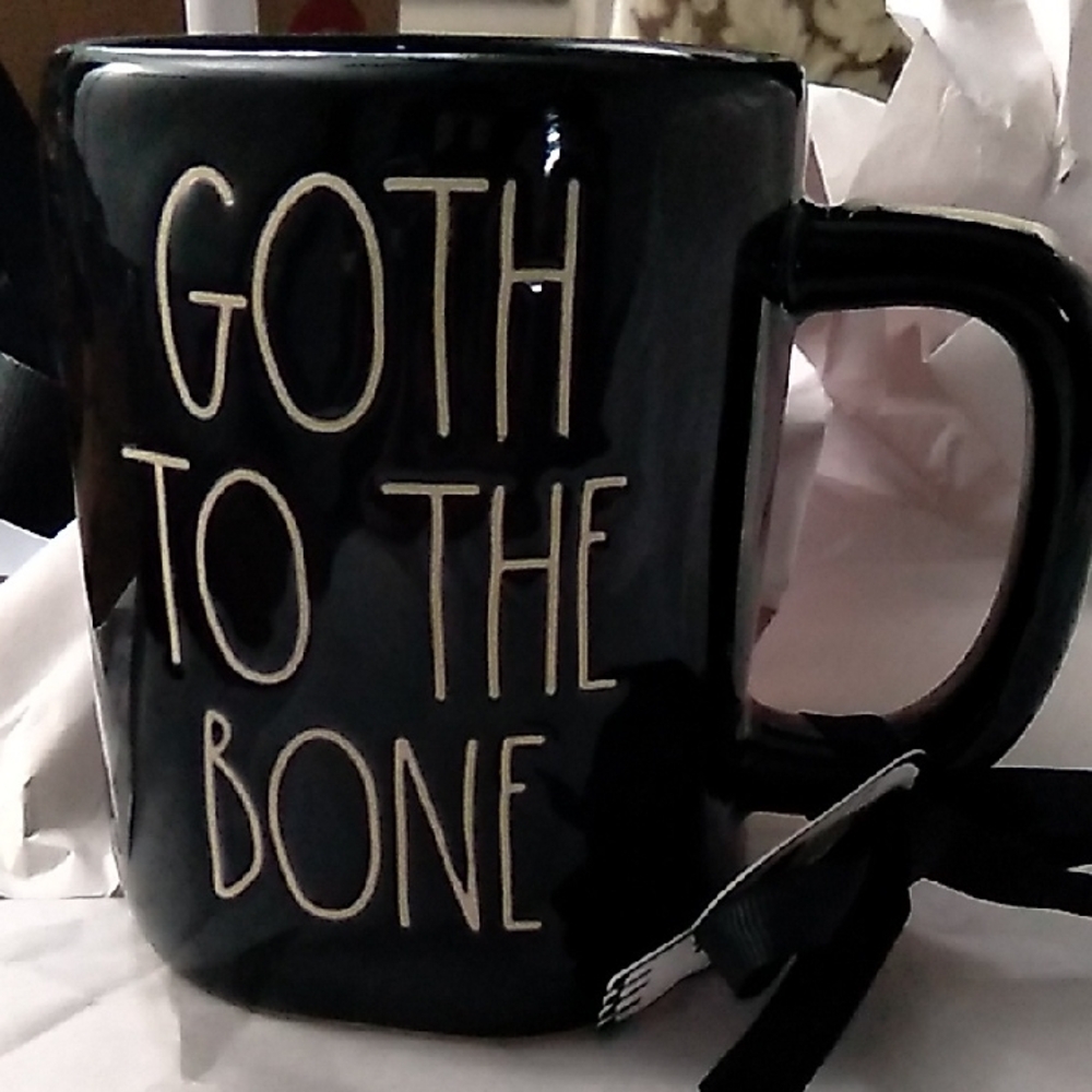Goth To The Bone Black Ceramic Mug - Stylish Home Dining Rae Dunn